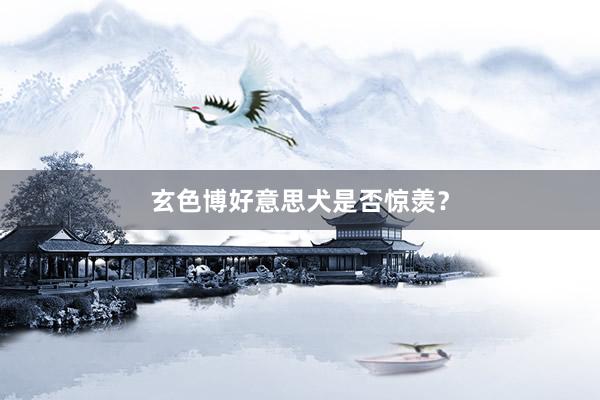 玄色博好意思犬是否惊羡？